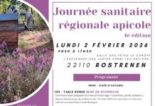 Journée sanitaire régionale apicole le lundi 2 février 2026 à Rostrenen (22)